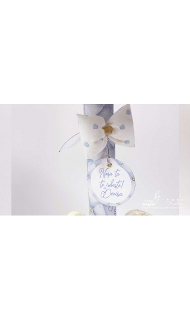 Lumanare de botez cu ursuletul Teddy Bear King 9